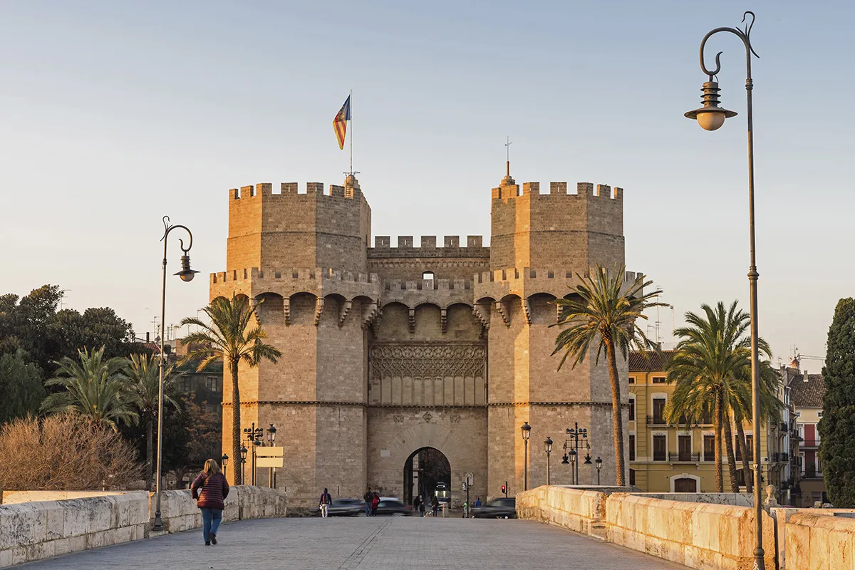 The historic Serranos Towers in Valencia